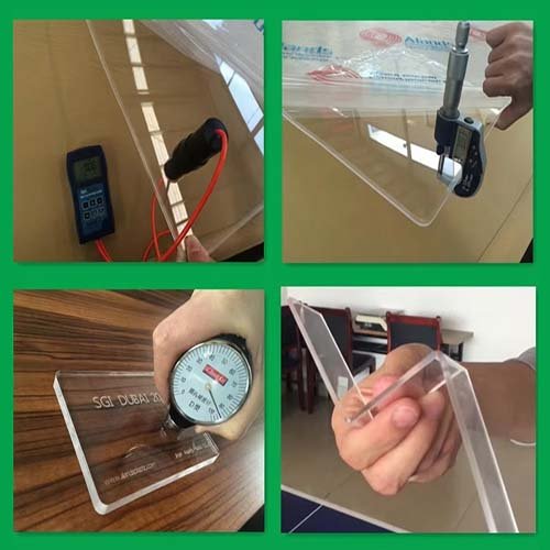 如何識別次料亞加力膠架成品？