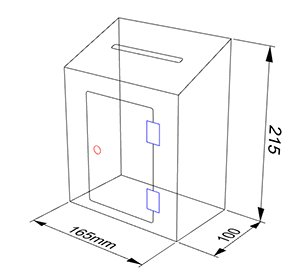 B10 Acrylic Suggestion Box Size
