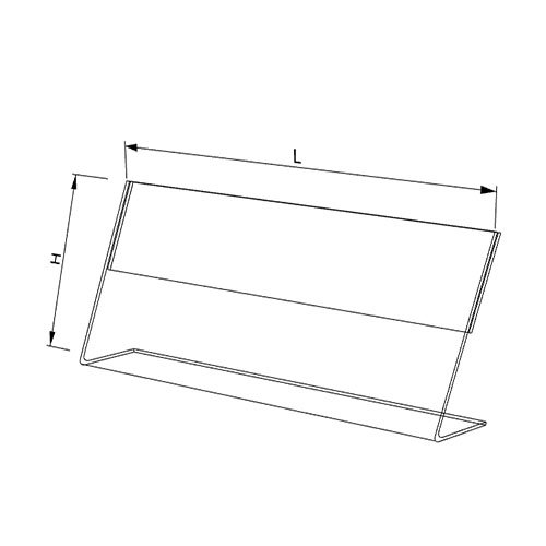 Acrylic lable stand size