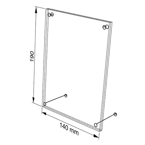 4R Acrylic Photo Frame Size