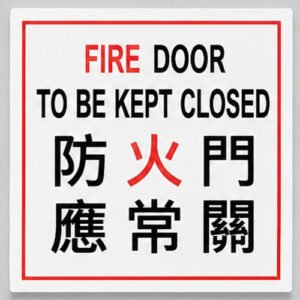 防火門告示牌