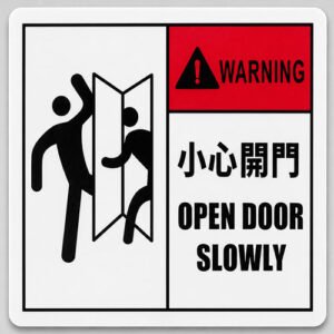 S126 小心開門告示門