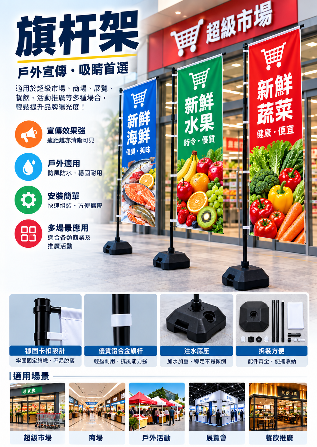 展銷旗杆架
