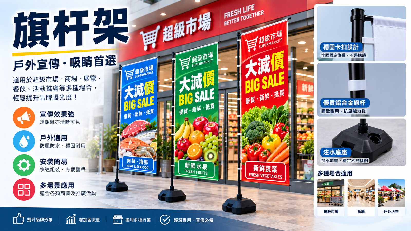 展銷旗杆架